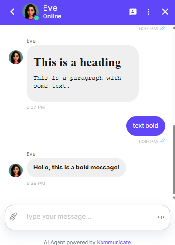 Bold Message