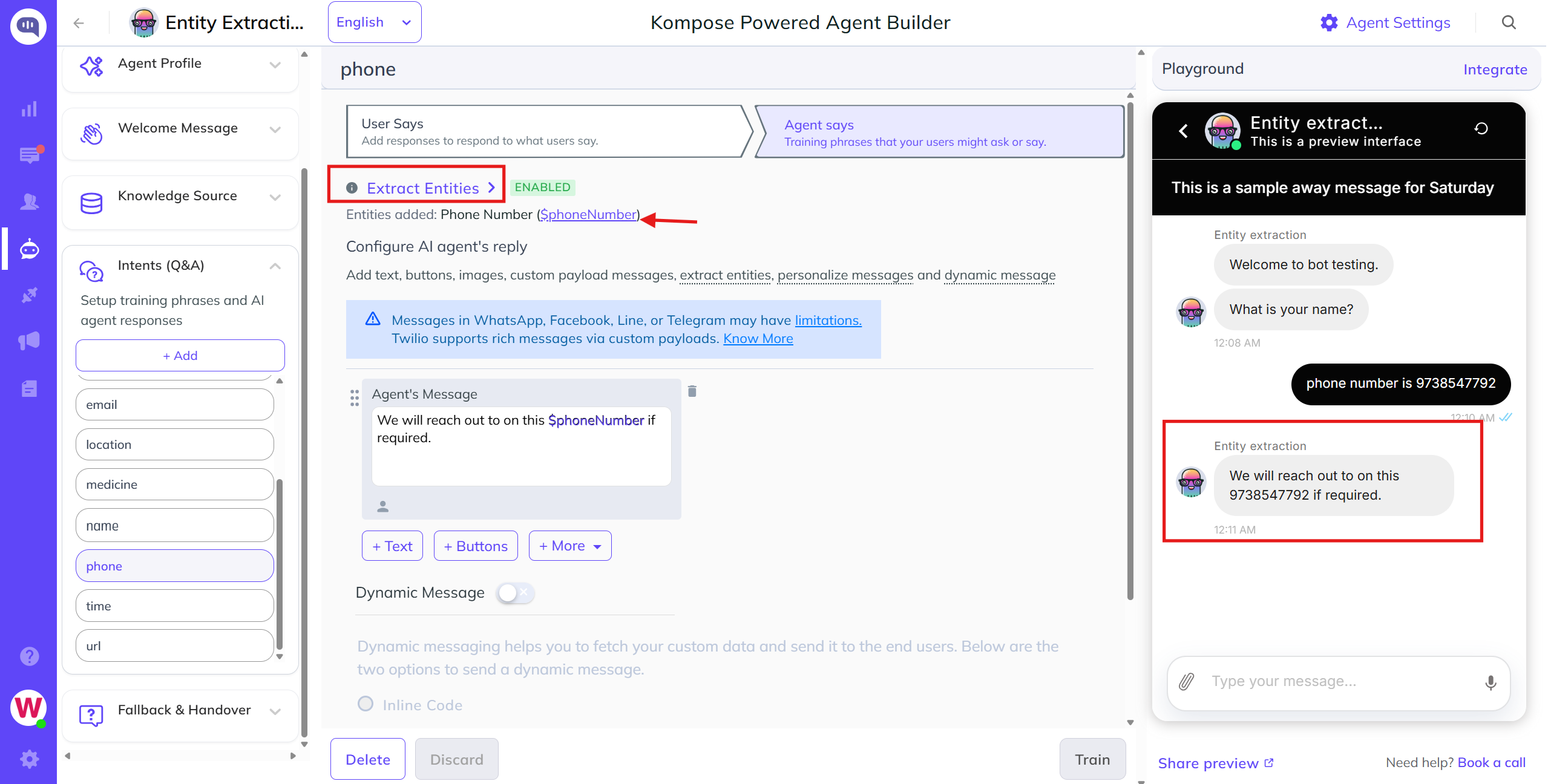 Kompose AI agent builder