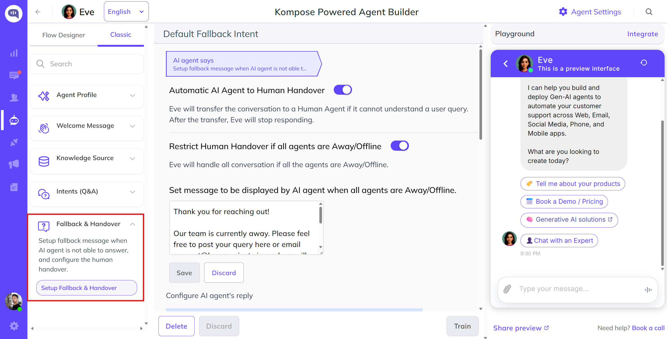 Kompose AI agent builder