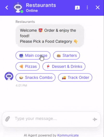 Food Order AI agent