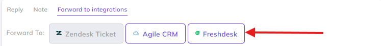 Forward a conversation to Freshdesk manually