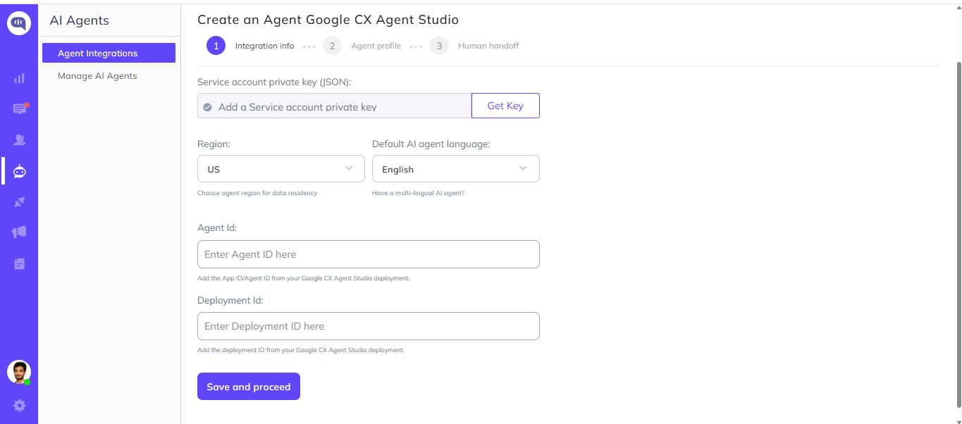 Integration Screen