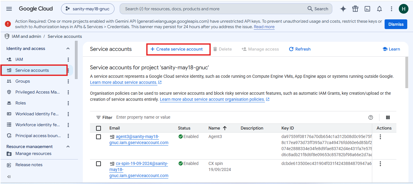 Service Accounts