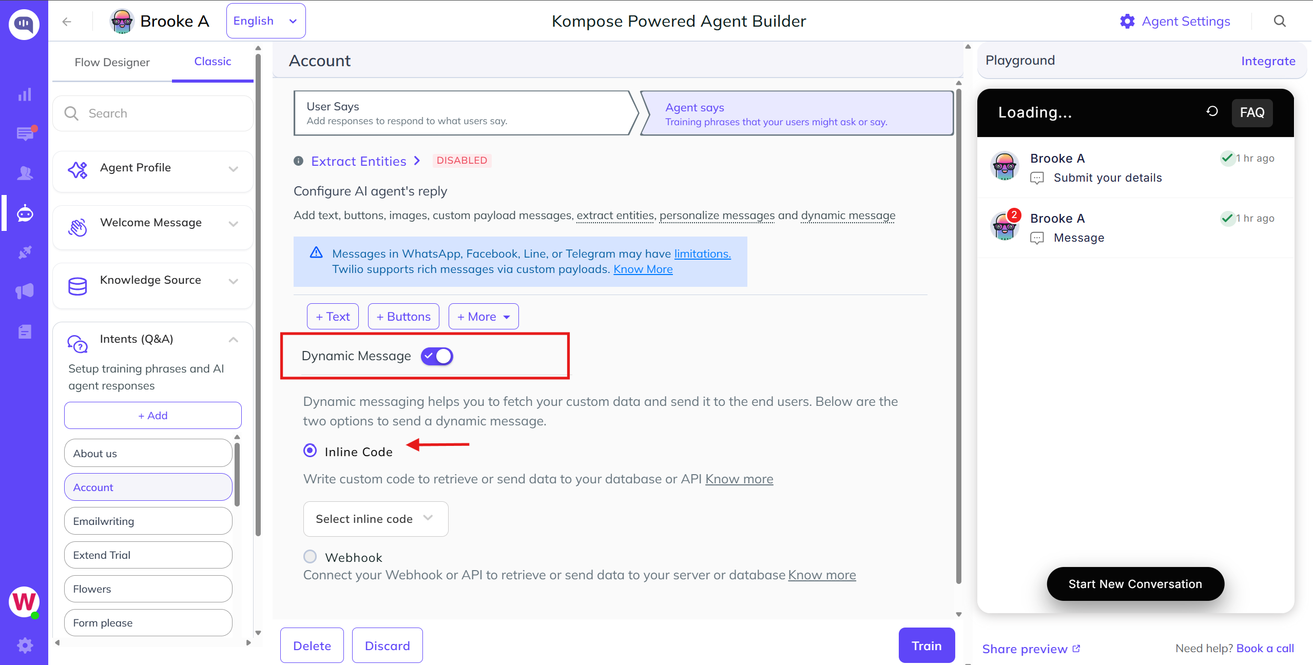 Inline Enable Dynamic