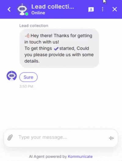 Lead Collection AI agent