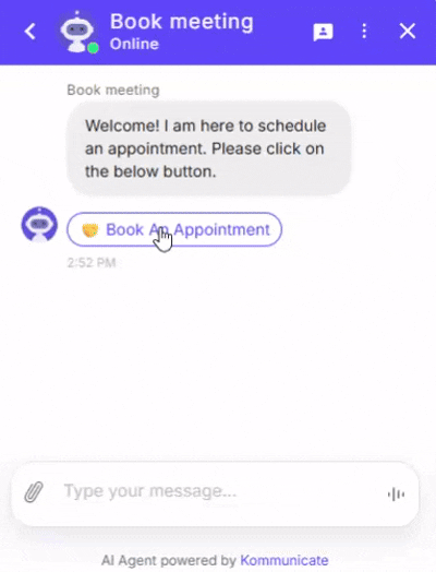 Meeting Booking AI agent