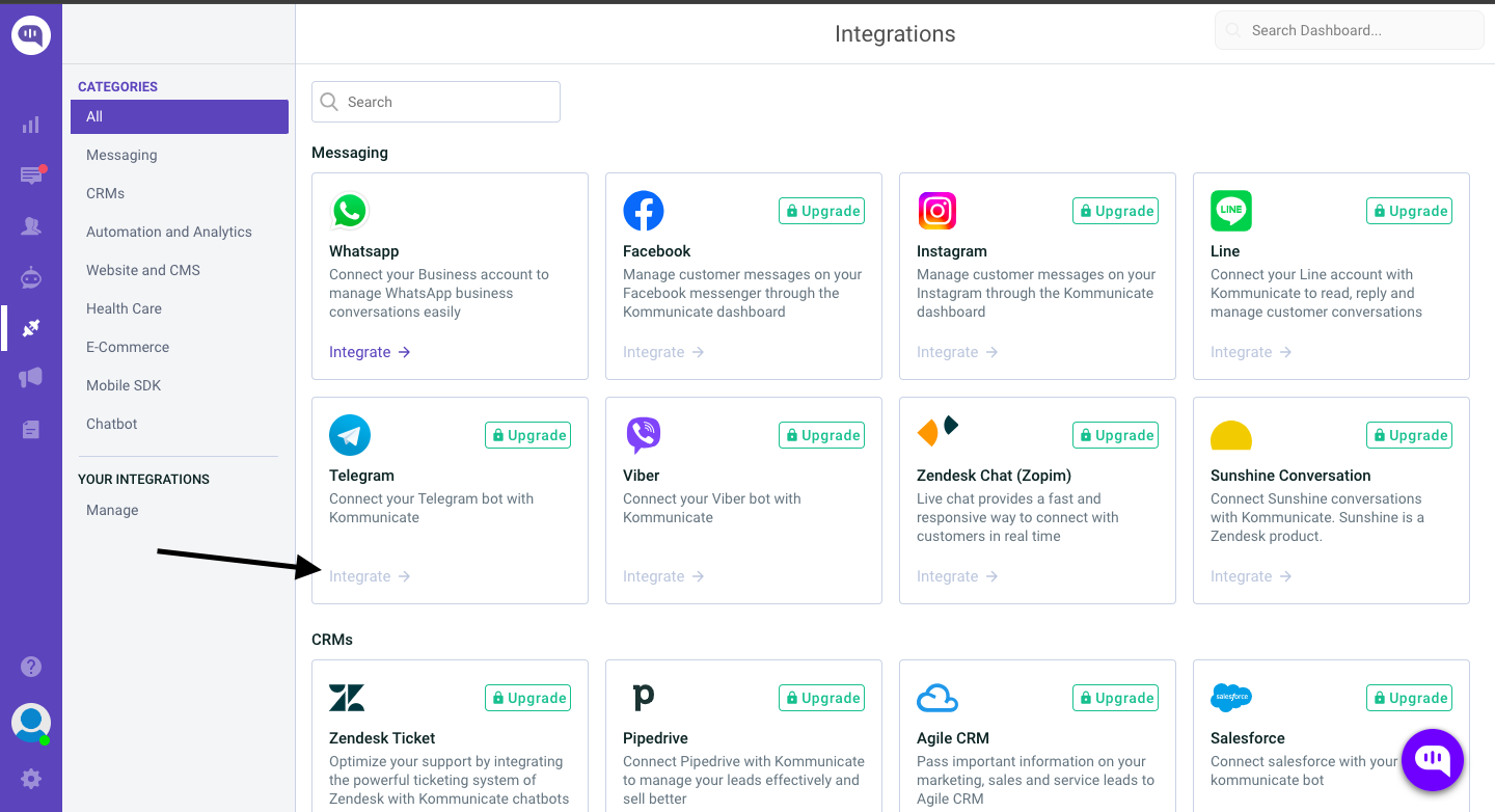 Telegram Navigation