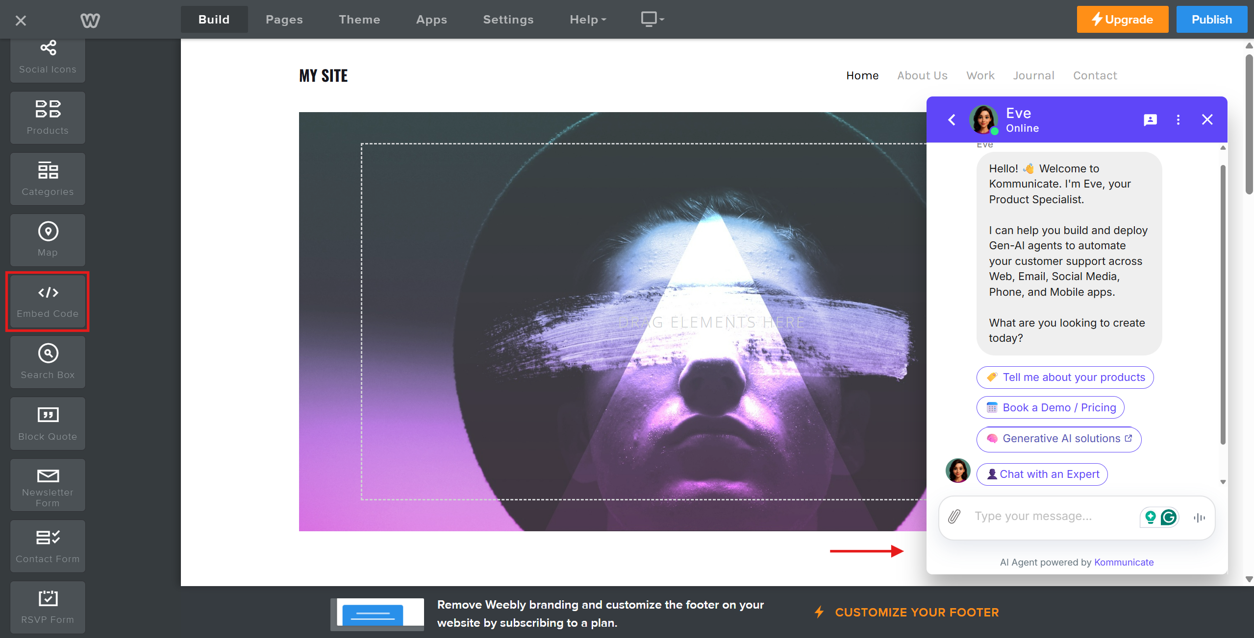 Weebly Embed Code
