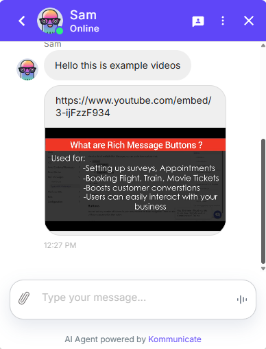 Rich Message - Videos