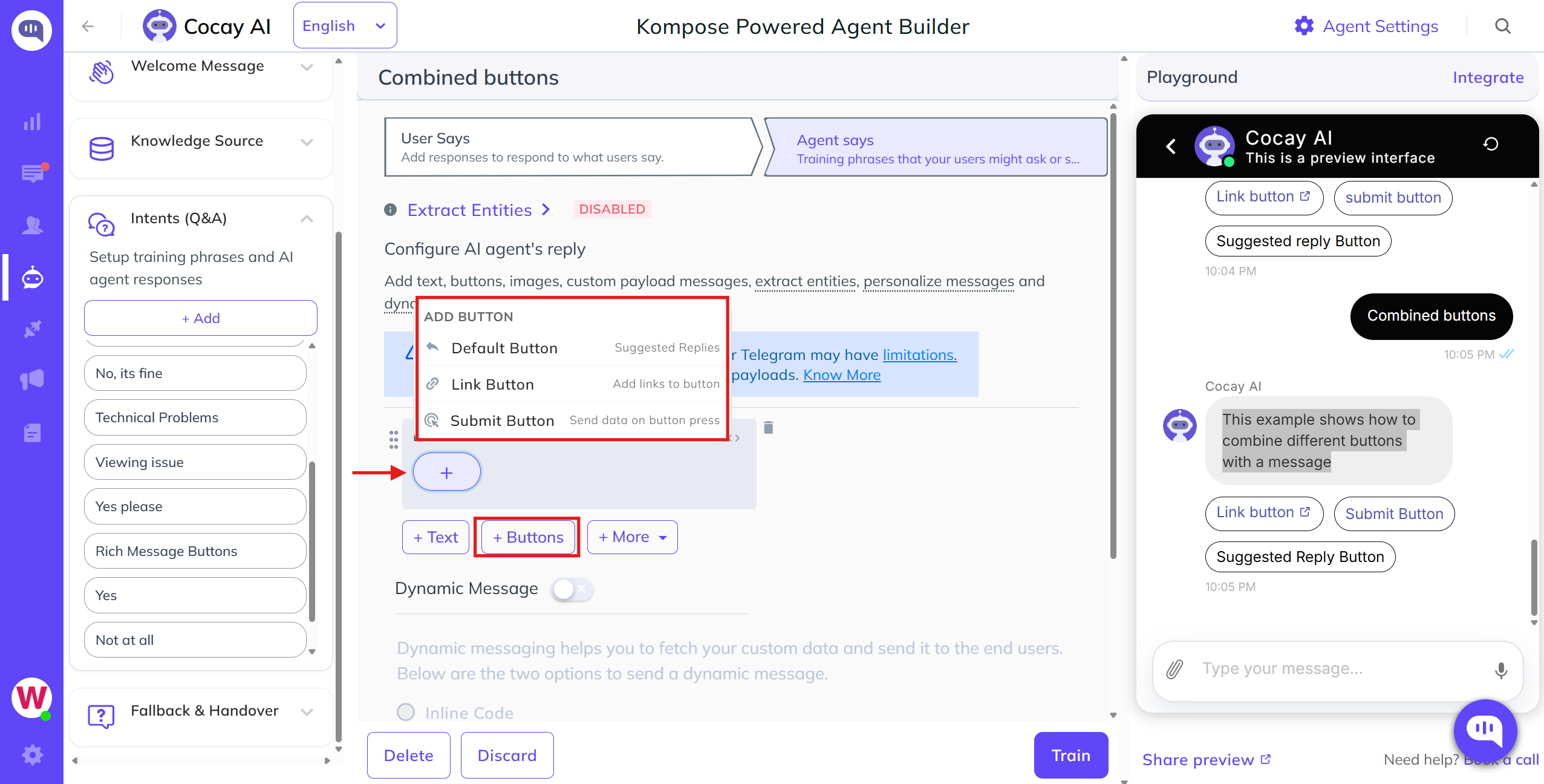 combined_buttons List Template
