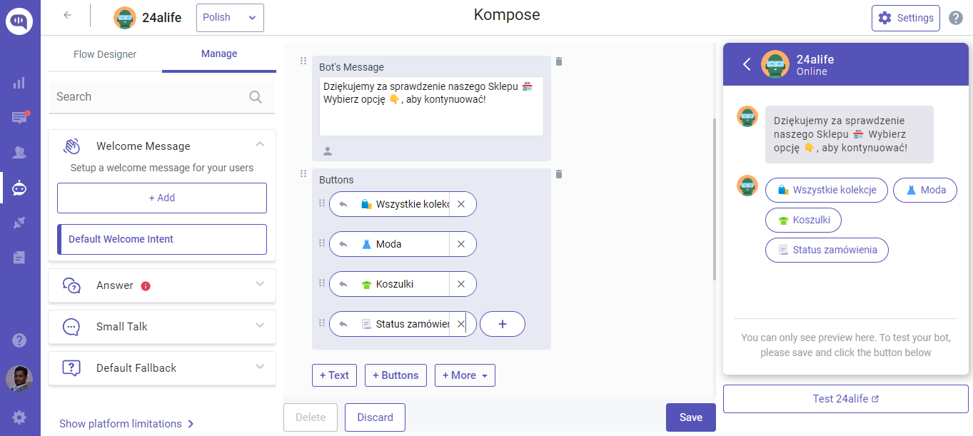 Kompose Polish Message Preview