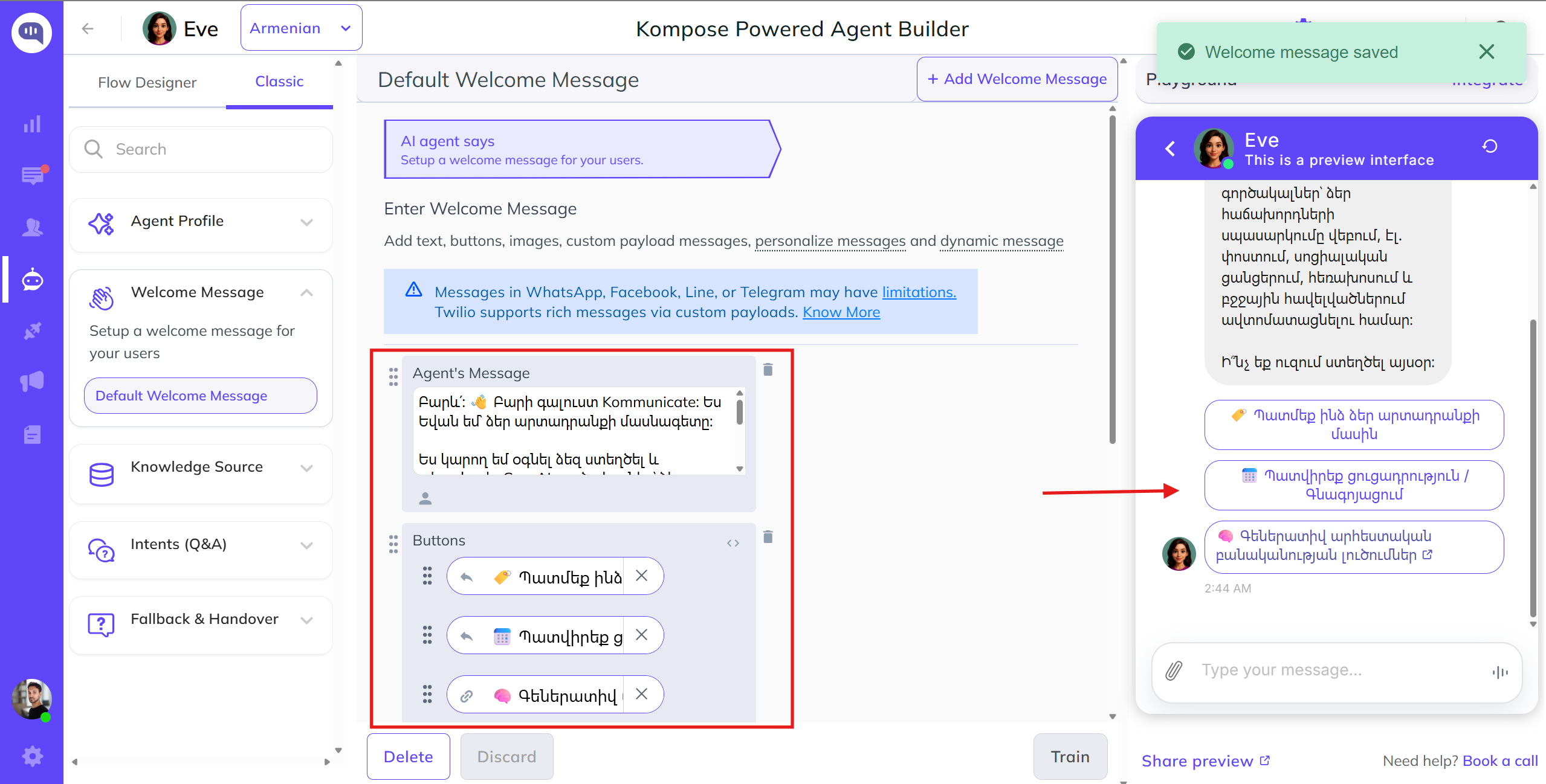 Kompose Polish Message Preview